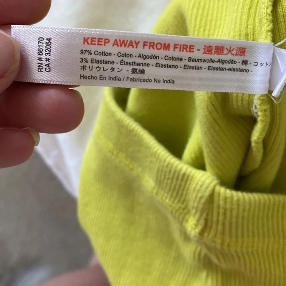 UO out from under neon yellow ribbed knit biker shorts - Picture 5 of 6